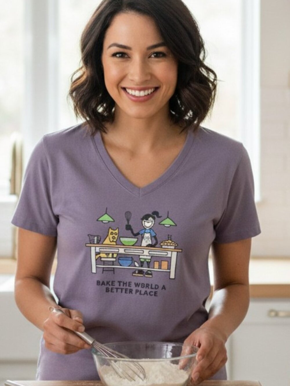 Life is Good W's Vintage Jackie Baking Crusher Vee Tee